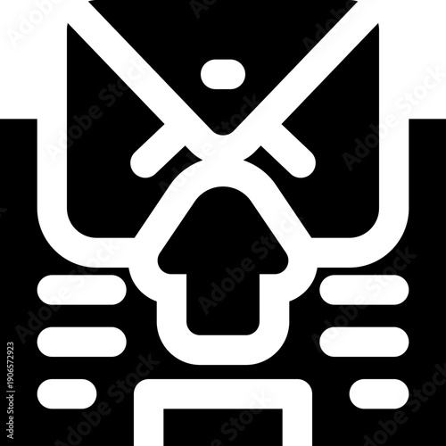 newsletter glyph icon. Strong and solid vector icon for websites, mobile interfaces, presentations, and visual branding. High quality and easy to edit.