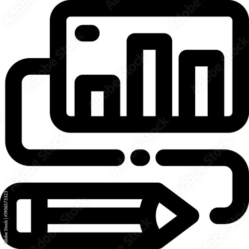 business plan line icon. Clean and minimalist vector icon for websites, mobile apps, presentations, and logos. Fully scalable and customizable for any project.