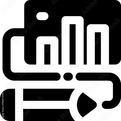 business plan glyph icon. Strong and solid vector icon for websites, mobile interfaces, presentations, and visual branding. High quality and easy to edit.