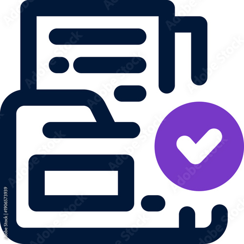 official document duotone icon. Sleek and modern vector icon for websites, mobile apps, marketing materials, and corporate design. Fully scalable and ready to use.