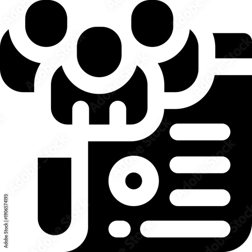 grouping list glyph icon. Strong and solid vector icon for websites, mobile interfaces, presentations, and visual branding. High quality and easy to edit.