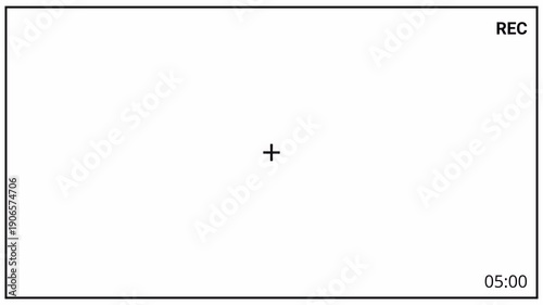 video camera recorder screen overlay preview with timer on a transparent background, Video recording template with REC icon for video cameras, 4k camcorder interface,recording camera screen interface 