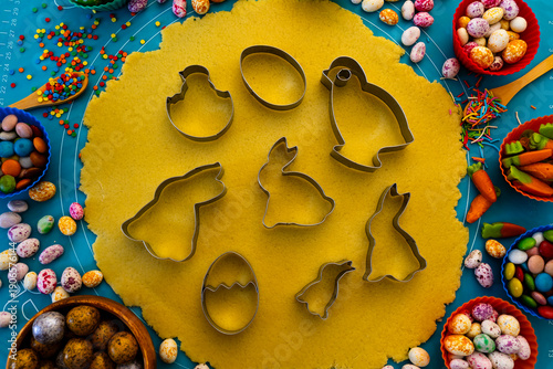 Easter cookie crafting involves creating festive treats by cutting shortcrust dough into traditional shapes like bunnies, eggs, and chicks using special cookie cutters, following detailed traditional 