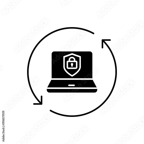 Firewall vector icon. Cybersecurity Illustration sign. Computer antivirus symbol. Data protection logo.