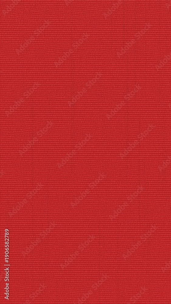 Fototapeta premium Red Woven Fabric Texture with Horizontal Ribbed Lines. 3D rendering illustration