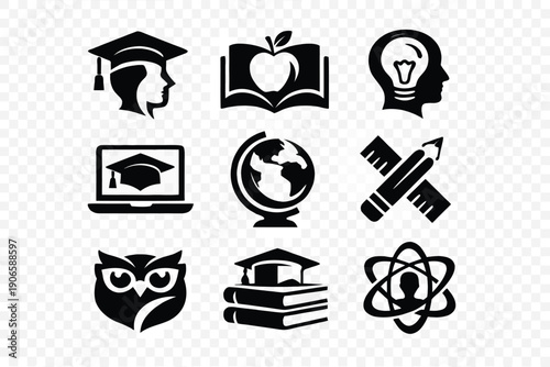  Knowledge Growth Symbol Design, Academic Success Visual Icon