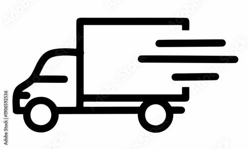 Fast delivery truck icon representing quick shipping service.