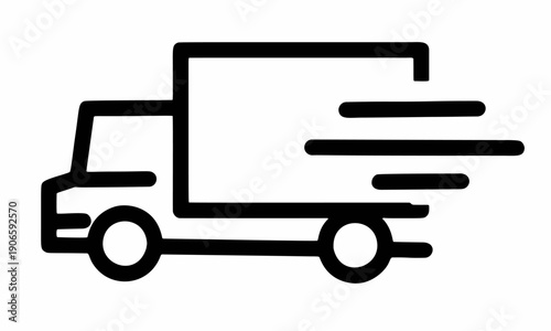 Fast delivery truck icon representing quick shipping service.