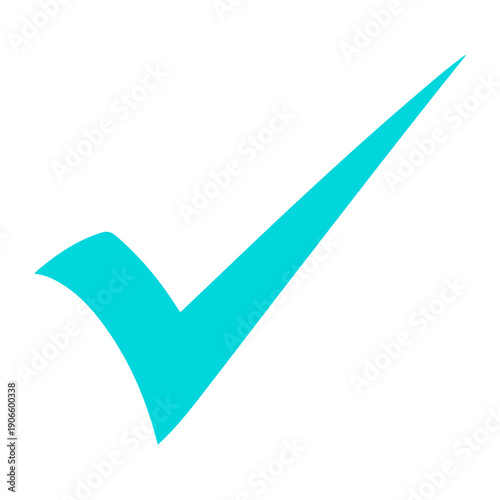 Free Download Teal color checkmark icon - GFXLoad