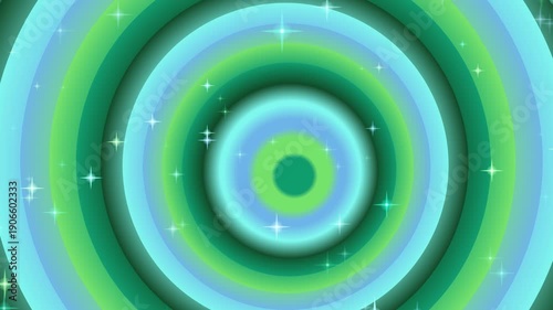 Wallpaper Mural Vibrant Green Blue Concentric Circles Animation. Torontodigital.ca