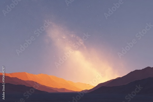 A mountain range in the distance