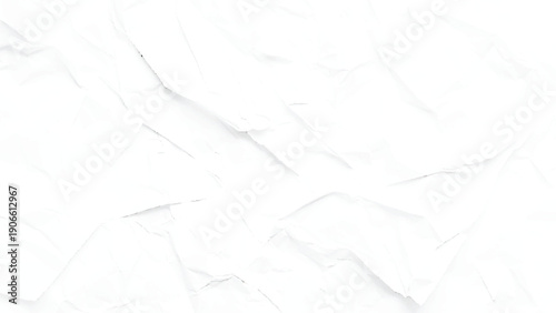Crumpled paper texture vector background. White wrinkled sheet 