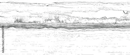 Abstract monochrome layered texture with organic wave patterns and granular detail