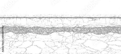 Cracked grey and white abstract texture with horizontal band background