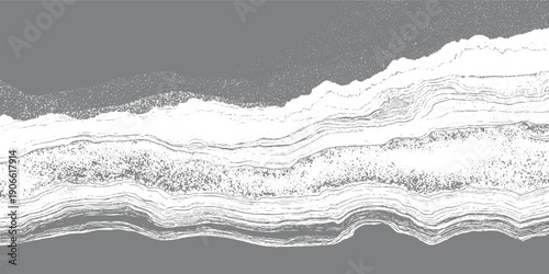 Abstract layered geological strata with gray white and speckled textures background pattern layers