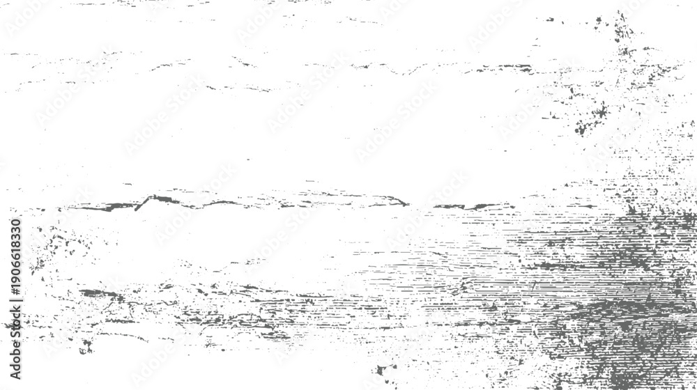 Fototapeta premium Abstract textured background with horizontal lines and scattered dots in grayscale grunge distressed