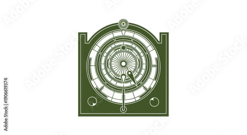 Vintage Nautical Sextant Compass Instrument