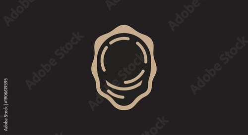 Vintage Wax Seal Stamp Emblem, Retro Authenticity Emblem, Certificate Seal Icon