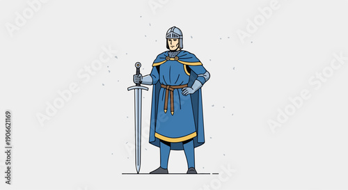 flat illustration of mounted soldiers