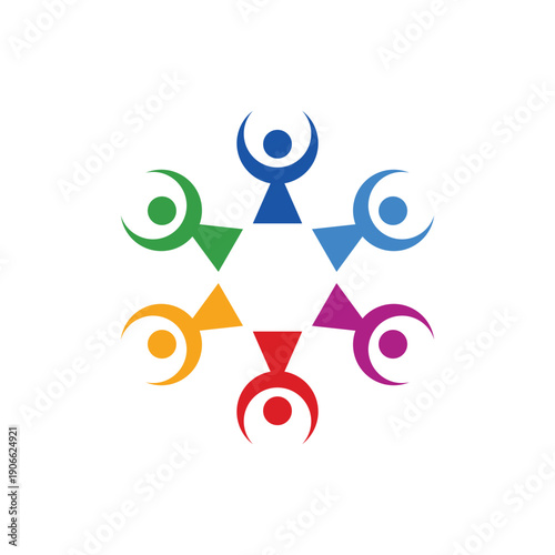 global community logo icon symbol of community , teamwork , family , and business group . Vector illustration