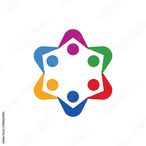 global community logo icon symbol of community , teamwork , family , and business group . Vector illustration