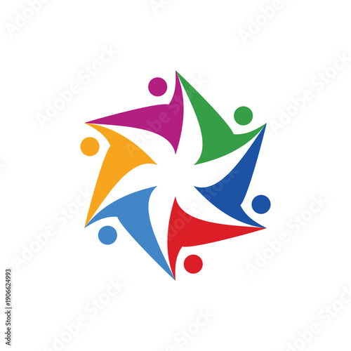 global community logo icon symbol of community , teamwork , family , and business group . Vector illustration