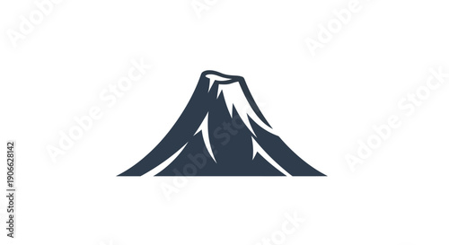 Stylized Mountain Peak Icon - Minimalist Summit Graphic