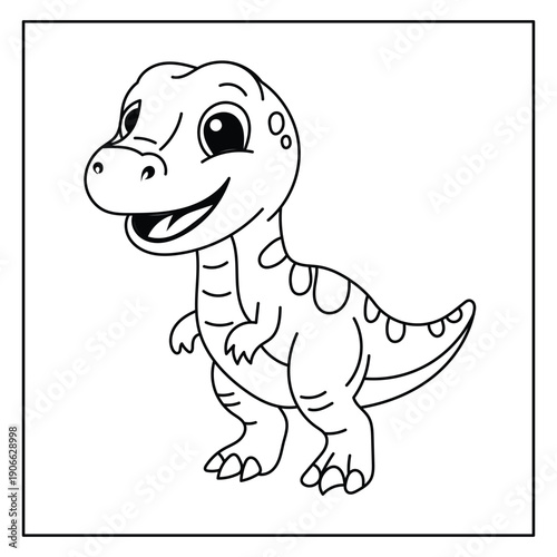 Cute baby pterodactyl flying dinosaur coloring page for kids