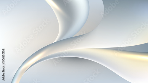 Pearlescent white 3d abstra...