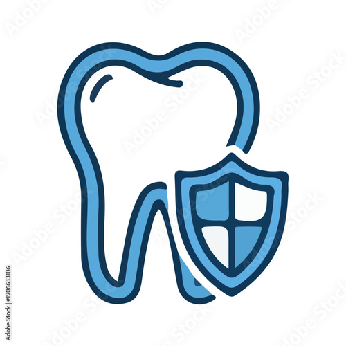 Dental Tooth Protection Shield Icon