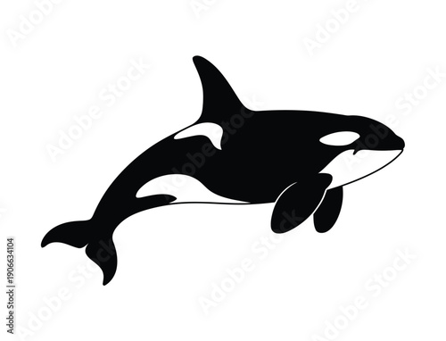 Orca Killer Whale Silhouette Marine Animal Icon