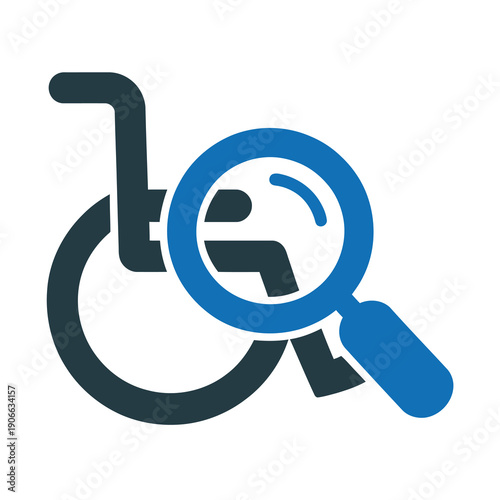 Wheelchair Accessibility Search Assistive Technology Icon