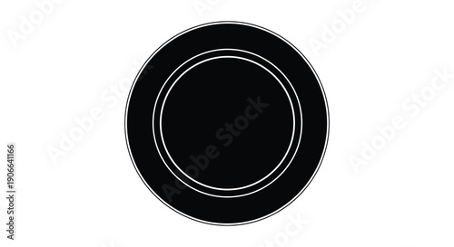 A minimalist composition featuring concentric black circles against a white background creating a striking visual effect silhouette high quality professional detailed