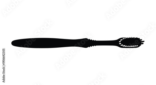 A striking black silhouette of a specialized kitchen tool likely for pastry decorating displayed on a white background silhouette high quality