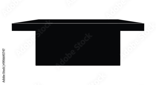 A stark black silhouette of a top hat against a plain white background evokes vintage style silhouette high quality professional detailed