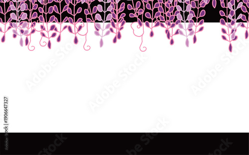 藤の花があしらわれている和柄フレーム