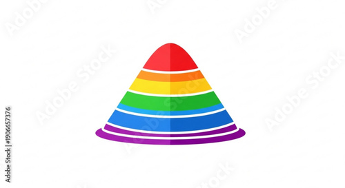 Vibrant rainbow colorful cone stacking toy for kids' education and play
