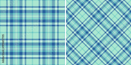 Pattern textile vector of fabric background seamless with a check tartan texture plaid. Set in sky colors. Garment industry trends.