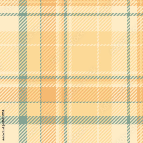 Girl pattern texture textile, canadian check background tartan. India plaid seamless fabric vector in amber and light colors.