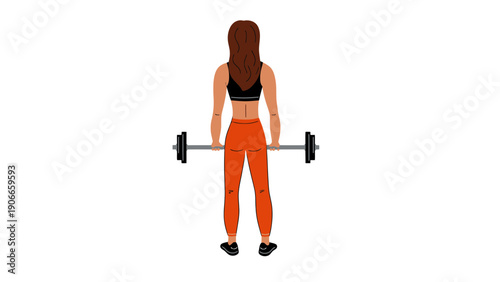 Woman lifting weights in a fitness routine with dumbbell exercise