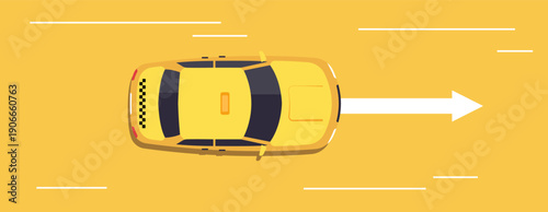 Concept illustration of taxi service. Vector illustration.