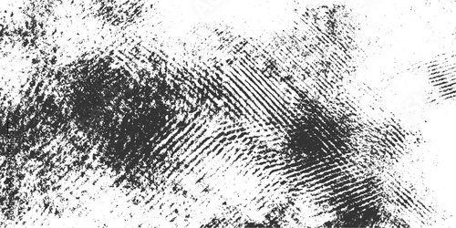 Black and white textured fingerprint pattern with grainy details and diagonal lines