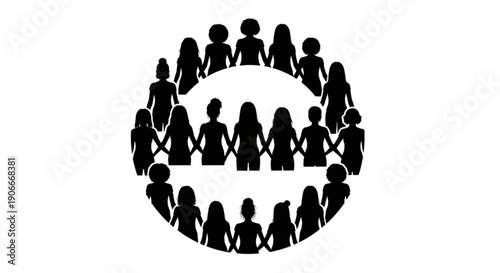 Diverse group of people standing together in unity circle formation