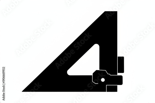 Angle Measurement Tool: A close-up shot of a square, showcasing its precise angles and construction lines for accurate measurement, highlighting the essence of precision and geometric principles.