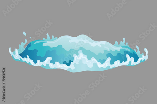 Dripping water special effect fx animation frames sprite sheet. Clear water drop burst frames for flash animation in games, video and cartoon
