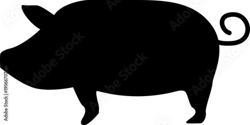 돼지 실루엣