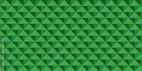 Abstract green geometric digital polygonal creative technology triangle vector diagonal pattern texture background.