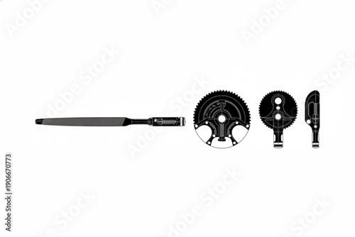 Precision Engineering Tools: A curated set of precision engineering tools, meticulously arranged against a clean backdrop, showcasing the beauty of functional design and mechanical precision.