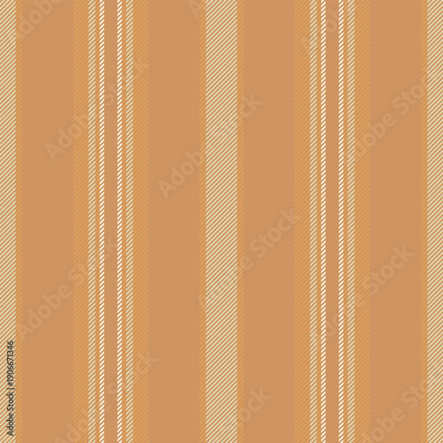 Durable textile pattern seamless, hanukkah background vector stripe. French vertical fabric texture lines in orange and light colors.