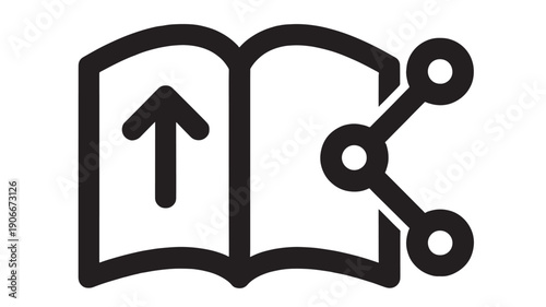 Map navigation icon with direction arrow and pin markers, simple black design featuring marker, gps, location with travel and guide elements for minimalist, symbol projects, clean composition on